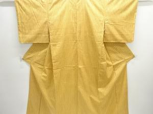 アンティーク　縞織り出し手織り真綿紬着物